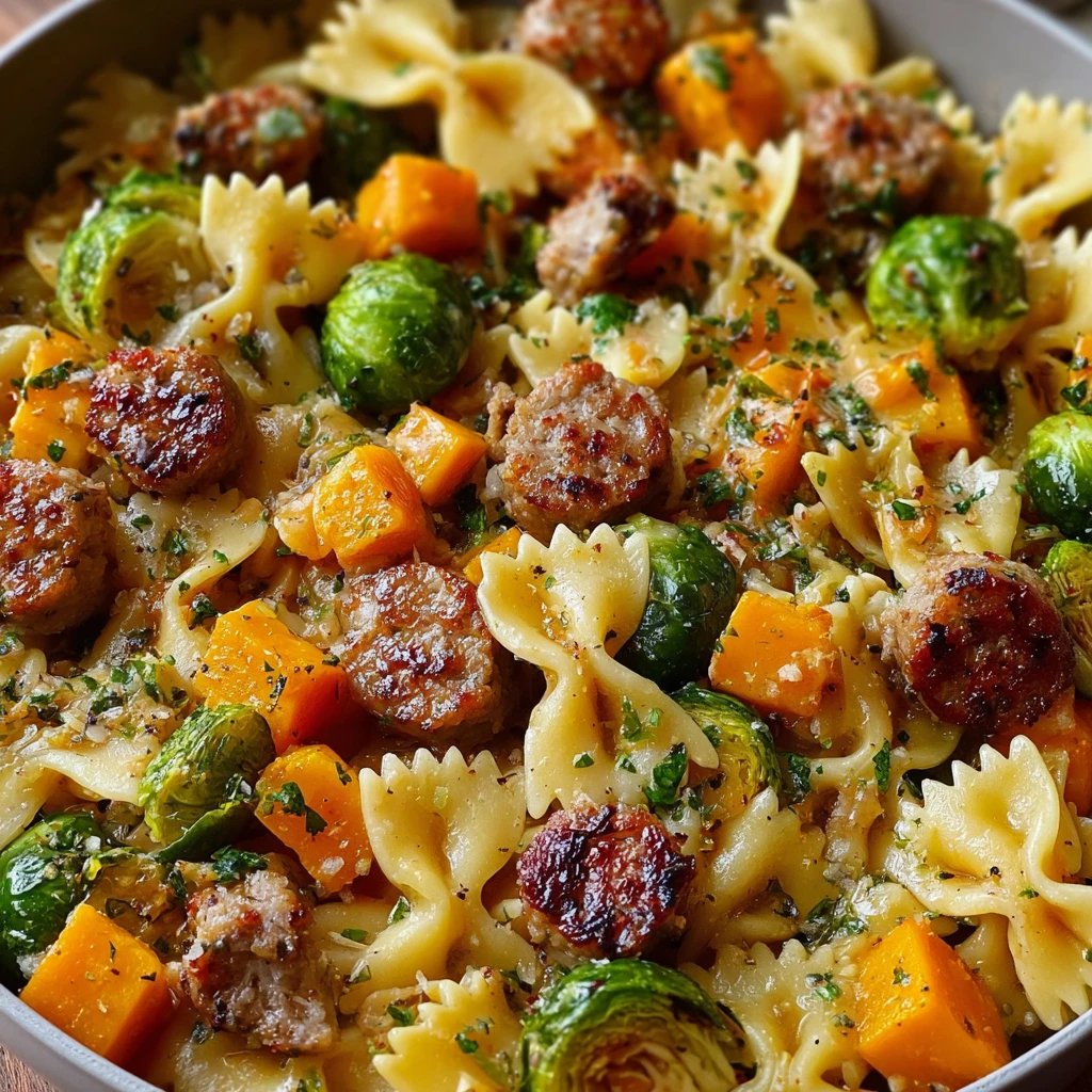 Autumn Sausage Pasta Squash | Easy Dinner Idea