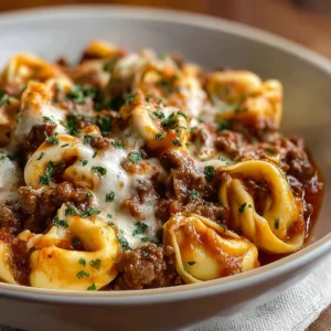 Beef Cheesesteak Tortellini with Rich Provolone Sauce