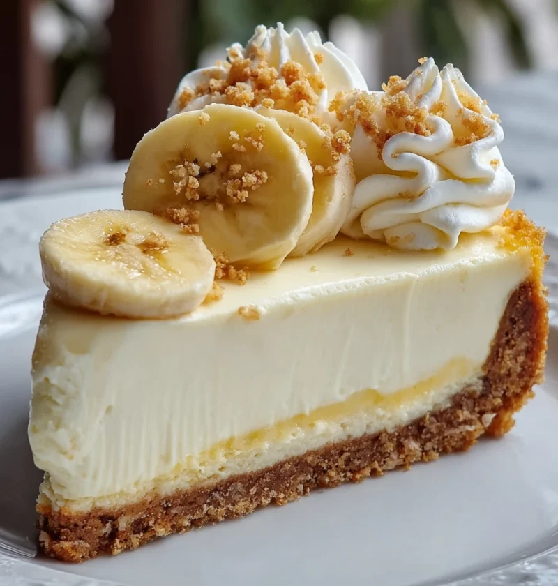 Best Banana Cream Cheesecake Recipe Easy Melt-in-mouth Banana Cheesecake Homemade Banana Cream Cheesecake Ideas Low-fat Ba...