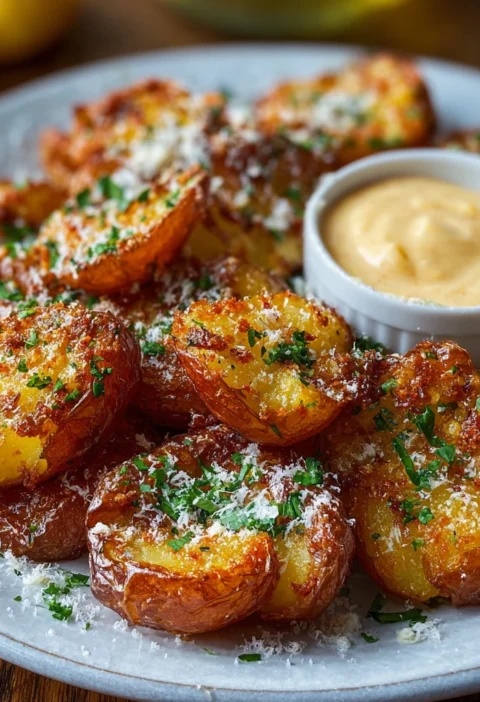 Best Crispy Parmesan Potatoes Recipe How To Make Smashed Potatoes With Parmesan Crispy Parmesan Crusted Potatoes Cooking T...