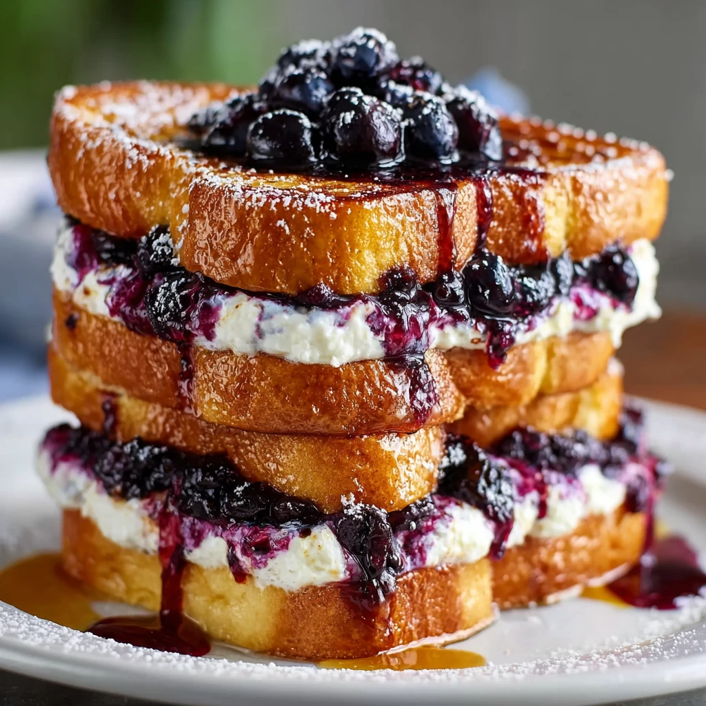 Blueberry Cheesecake Stuffed French Toast
