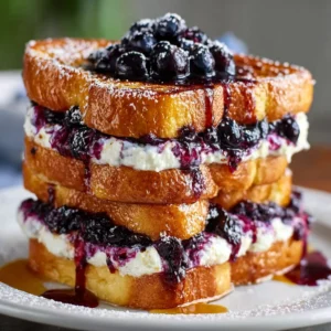 Blueberry Cheesecake Stuffed French Toast