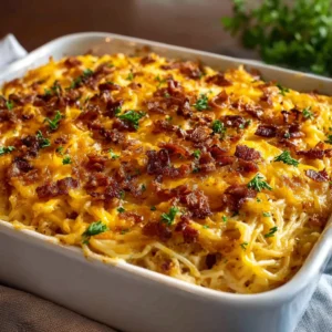 Creamy Southern Spaghetti Bake