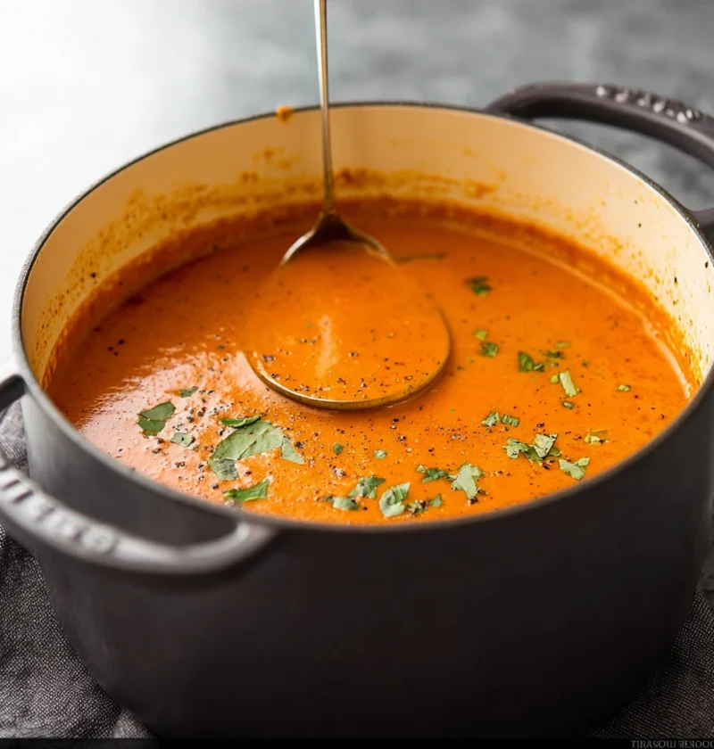 Easy 20 Minute Creamy Tomato Soup Recipe Best Quick Creamy Tomato Soup Homemade Creamy Tomato Basil Soup Low Calorie Cream...
