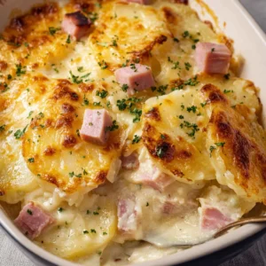 Cheesy Scalloped Potatoes and Ham