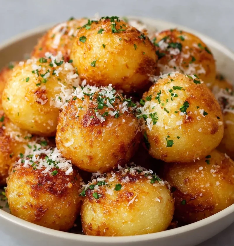 Easy Parmesan Garlic Potato Balls Recipe How To Make Crispy Parmesan Potato Balls Best Garlic Parmesan Potato Balls Guide ...