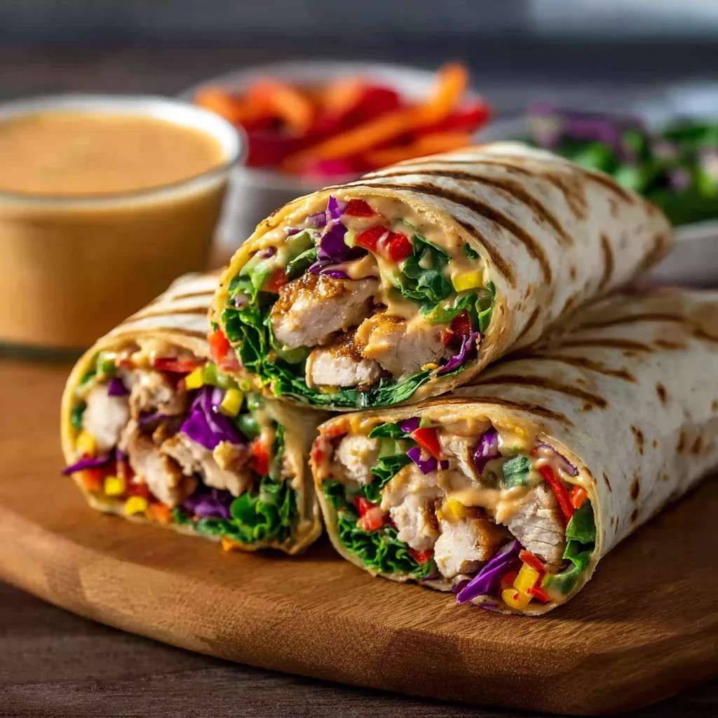 Thai Peanut Chicken Wraps Recipe – Quick 15 Minute Weeknight Dinner