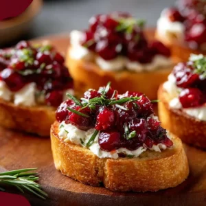 Holiday Cranberry Crostini