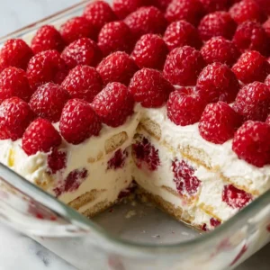No Bake Lemon Raspberry Icebox Cake