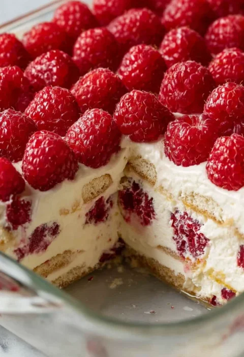 No Bake Lemon Raspberry Cake Recipe Easy Lemon Raspberry Icebox Cake Lemon Raspberry No Bake Dessert Quick No Bake Raspber...