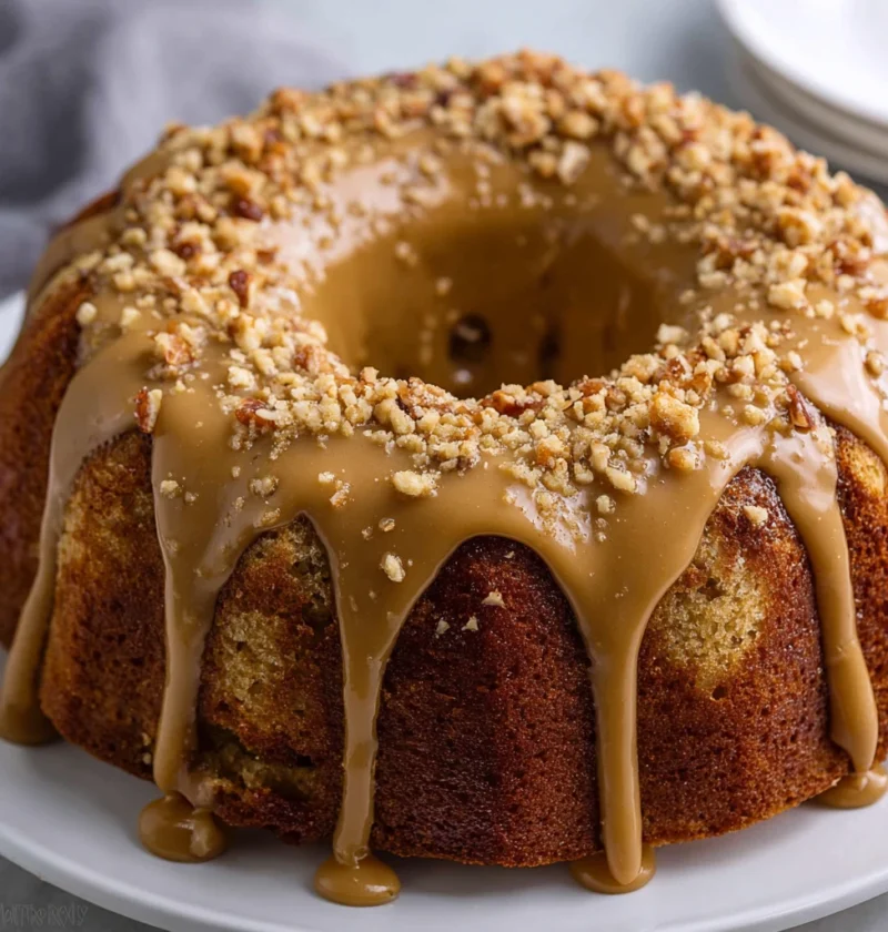 Praline Glazed Apple Bundt Cake Recipe Easy Praline Apple Bundt Cake Best Apple Bundt Cake With Praline Glaze Homemade Pra...