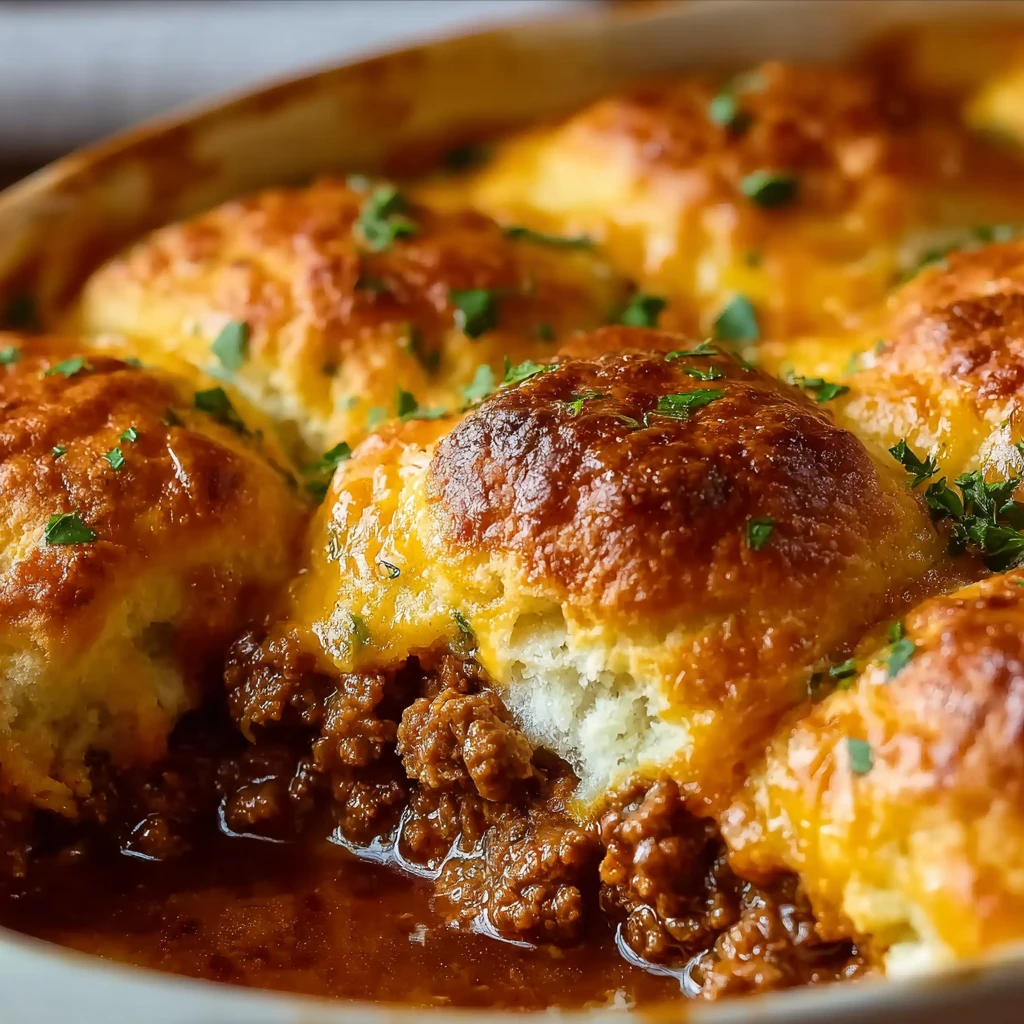 Sloppy Joe Biscuit Casserole