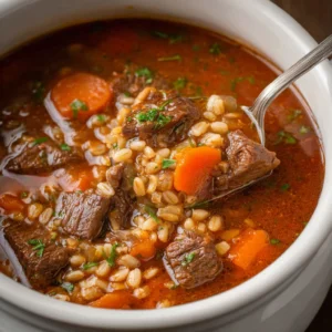 Slow Cooker Beef Barley Soup