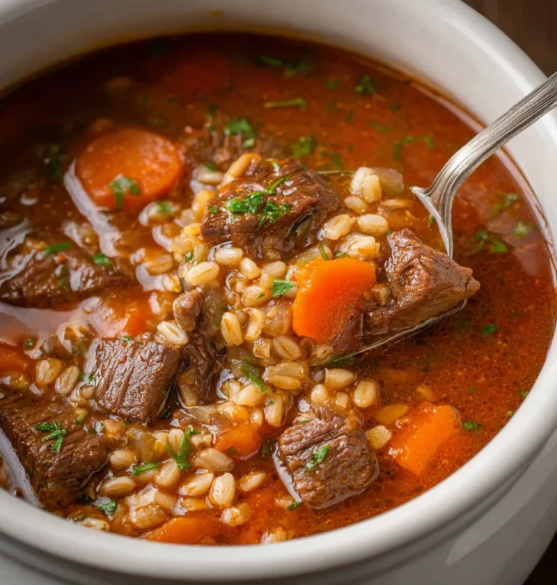 Slow Cooker Beef Barley Soup