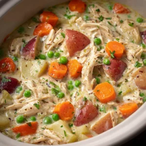 Slow Cooker Garlic Parmesan Chicken Stew