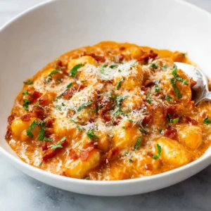 Spicy Tomato Gnocchi with Bacon