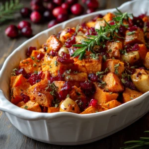 Amazing Cranberry Apple Sweet Potatoes