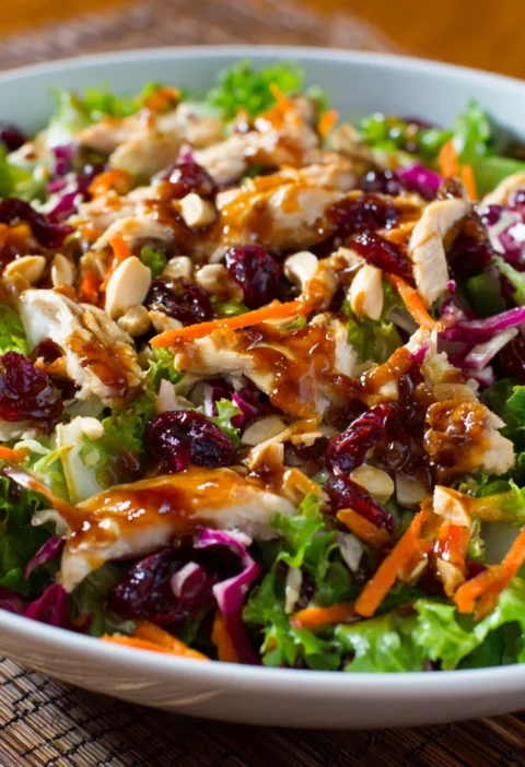 Asian Chicken Cranberry Salad Recipe Best Asian Chicken Cranberry Salad Healthy Asian Chicken Cranberry Salad Low Calorie ...