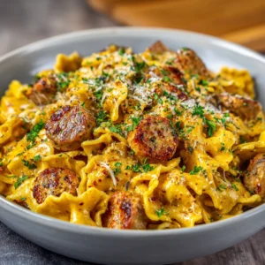 Creamy Cajun Sausage Pasta