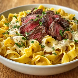 Irresistible Peppercorn Steak Stroganoff with Egg Noodles