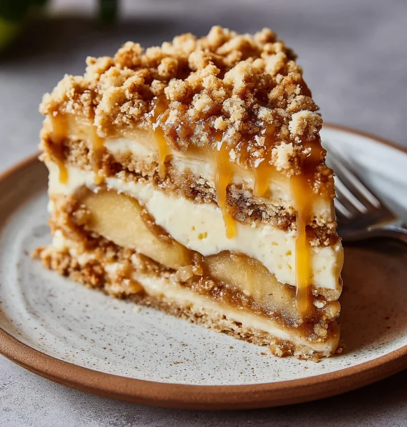 Best Salted Caramel Apple Crumble Cake Recipe How To Make Salted Caramel Apple Crumble Cake Salted Caramel Apple Crumble C...