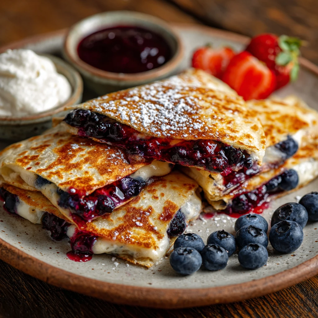 Blueberry Breakfast Quesadillas