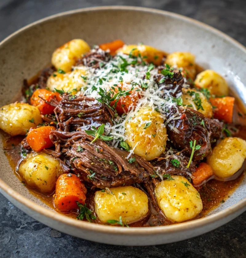 Braised Beef With Carrots Recipe Homemade Gnocchi And Braised Beef Easy Braised Beef With Carrots Slow Cooker Beef With Gn...