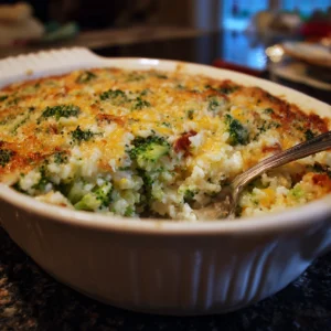 BROCCOLI SHEESE RICE CASSEROLE