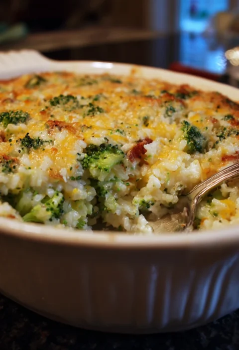 Broccoli Sheese Rice Casserole