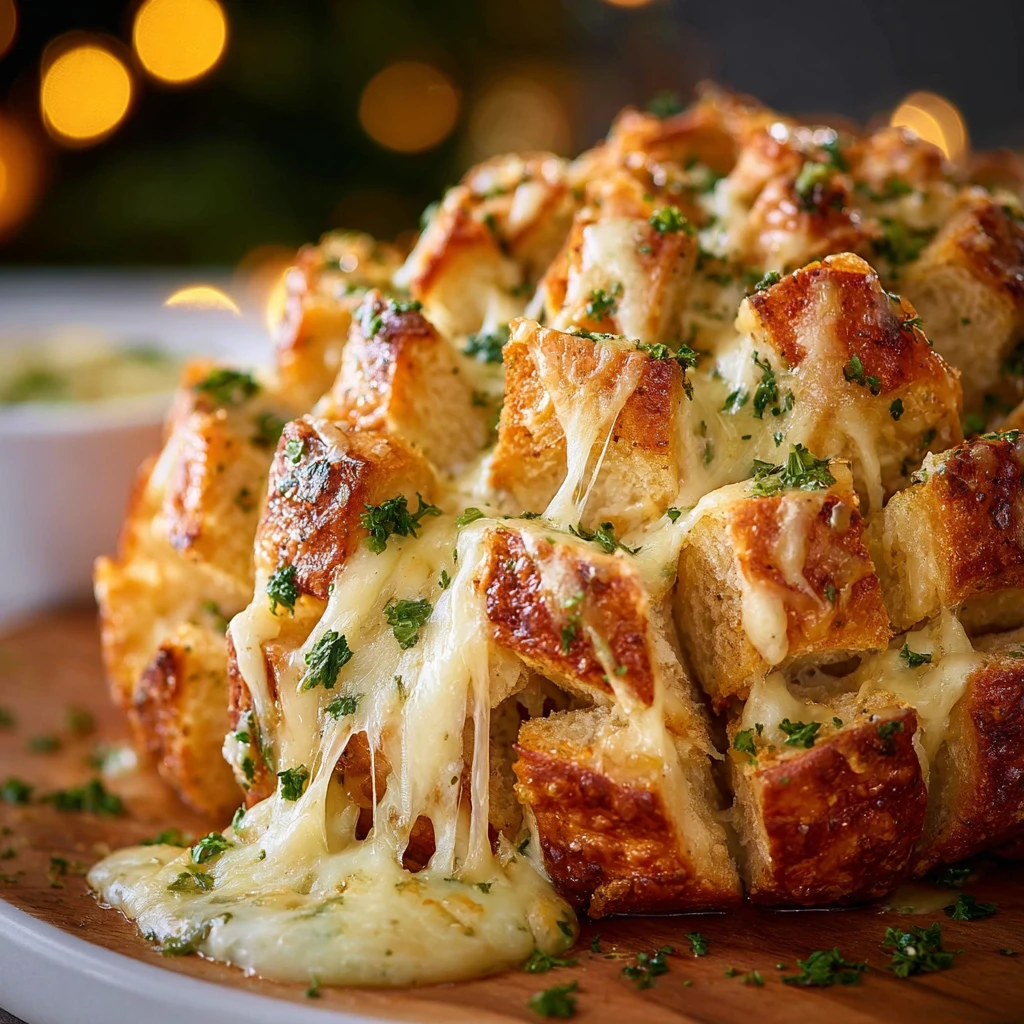 Cheesy Christmas Tree Bread – Festive Pull-Apart Holiday Appetizer