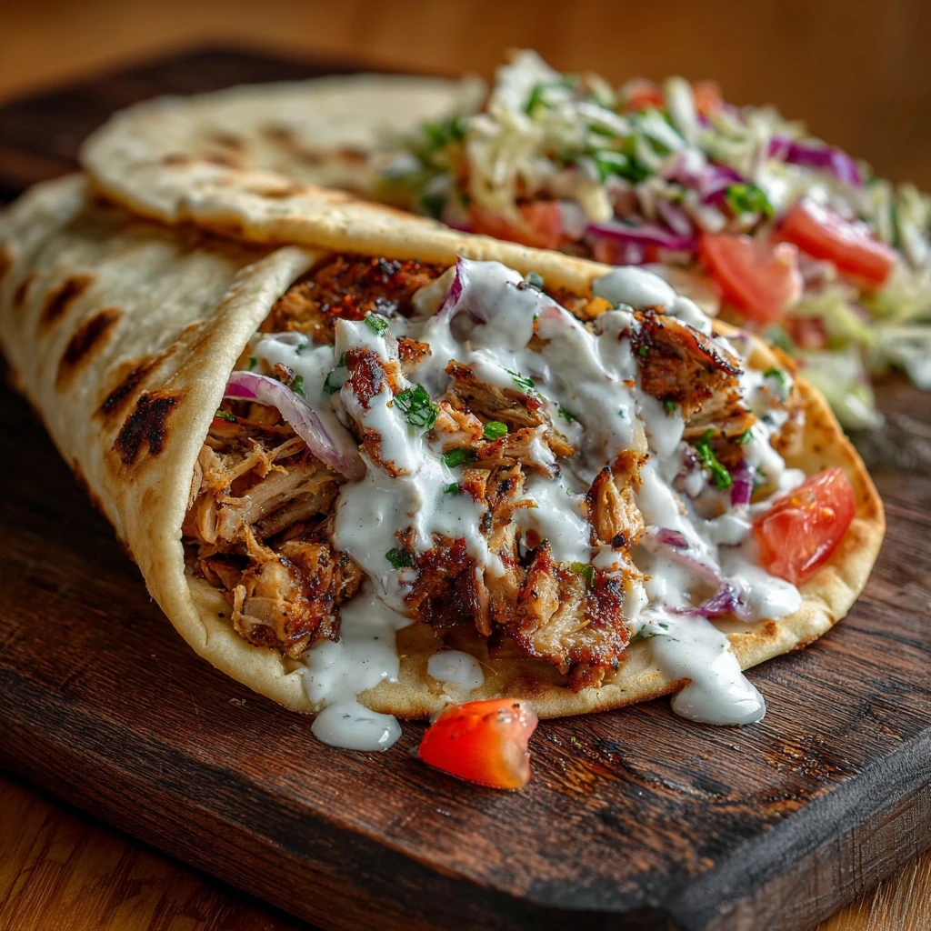 Chicken Shawarma with Creamy Garlic Sauce