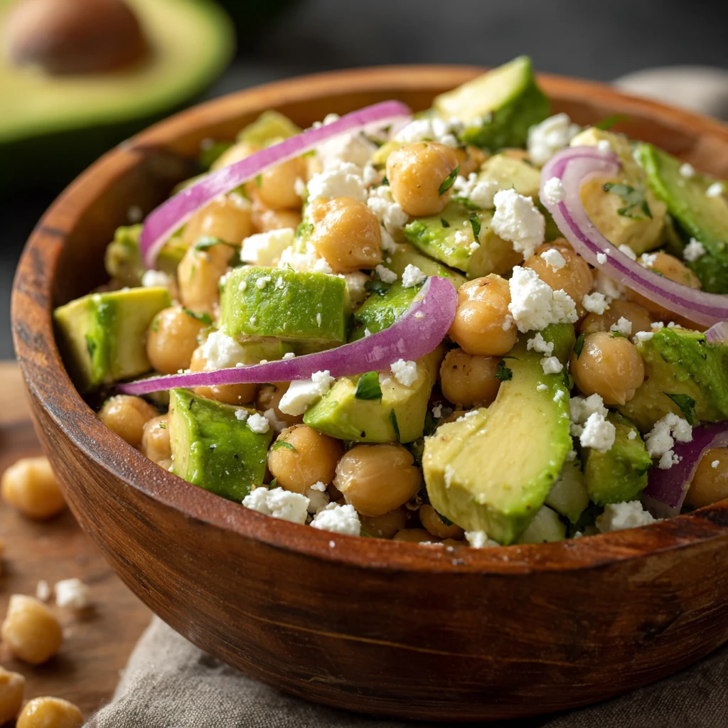Chickpea Feta Avocado Salad Recipe