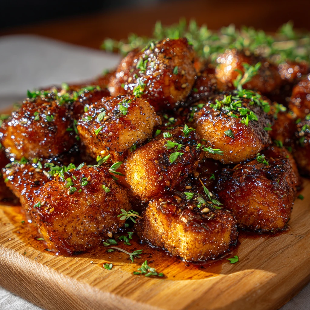 Crispy Honey Garlic Salmon Bites