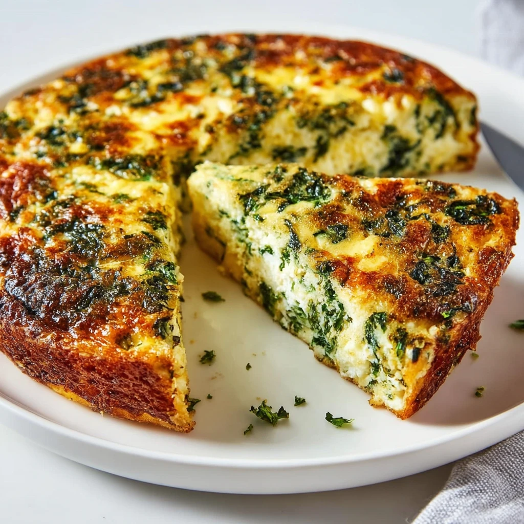 Crustless Quiche with Cottage Cheese and Spinach