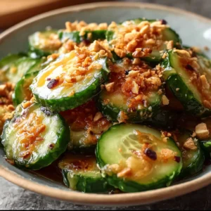 Cucumbers in Spicy Peanut Sauce