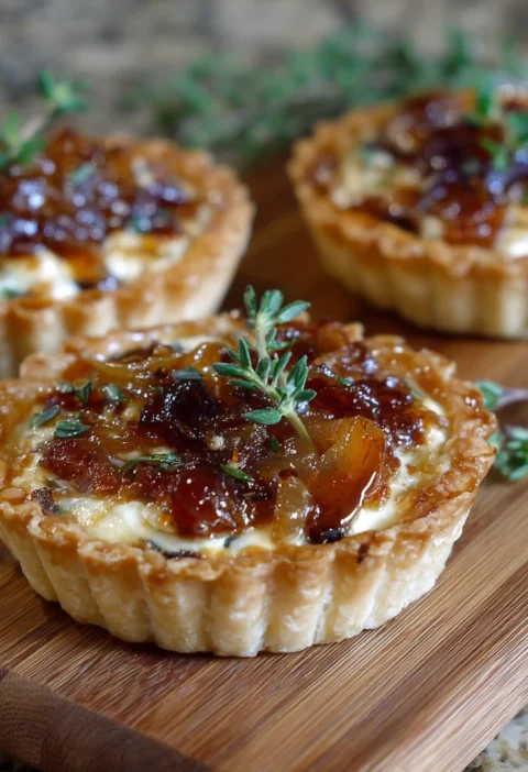 Easy Caramelized Onion Goat Cheese Tart Recipe How To Make Goat Cheese And Onion Tarts Best Goat Cheese Caramelized Onion ...