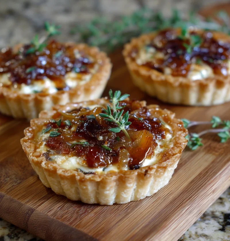 Easy Caramelized Onion Goat Cheese Tart Recipe How To Make Goat Cheese And Onion Tarts Best Goat Cheese Caramelized Onion ...
