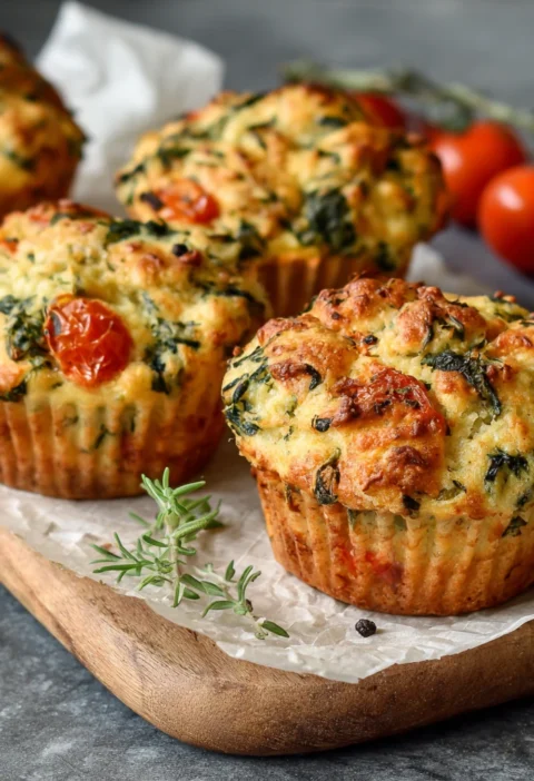 Easy Cheesy Spinach Tomato Muffins Recipe Homemade Spinach And Tomato Cheese Muffins Best Spinach Cheese Muffin Baking Tip...