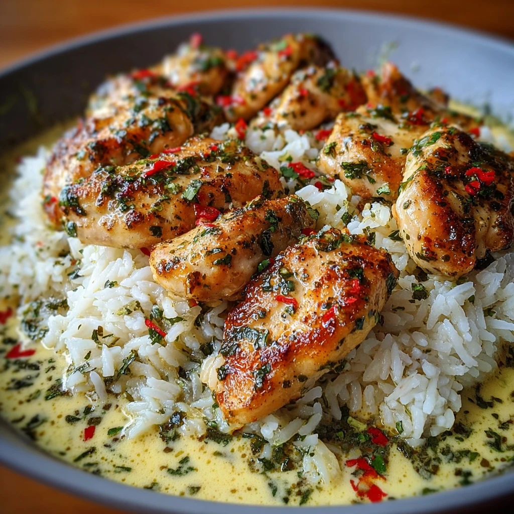 Chicken Scampi Creamy Garlic Rice