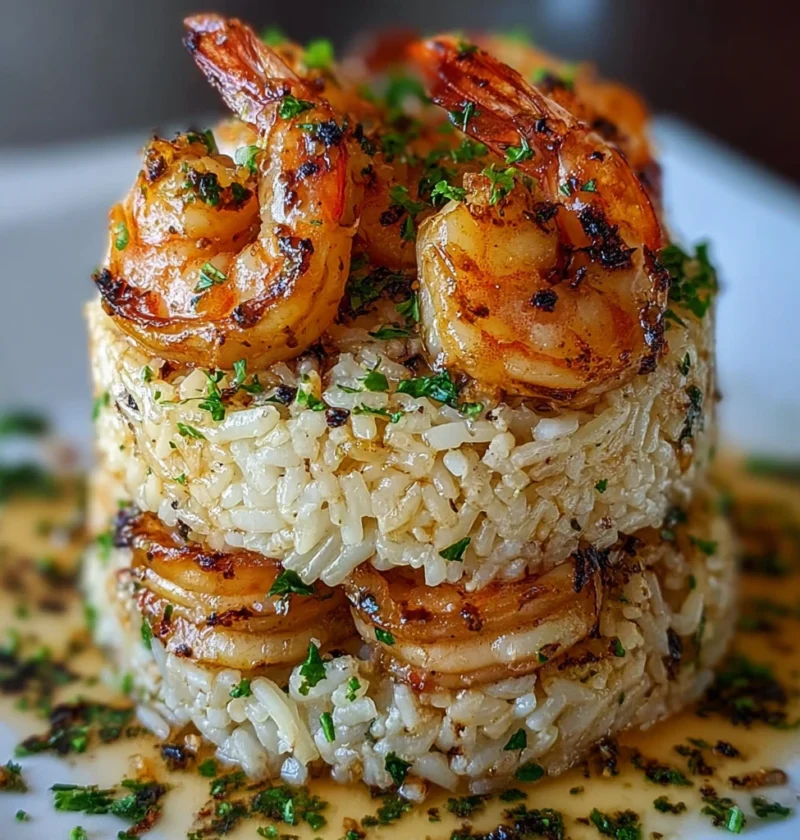 Easy Garlic Butter Shrimp Rice Recipe Homemade Shrimp Rice Stack Best Garlic Shrimp Rice Ideas Garlic Butter Shrimp Rice N...