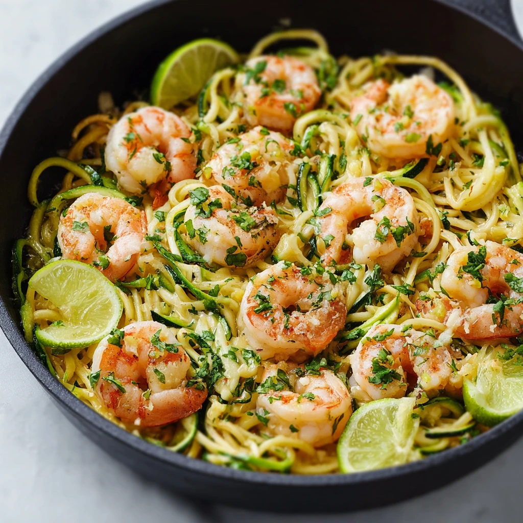 Garlic Shrimp and Zucchini Noodles in Just 20 Minutes