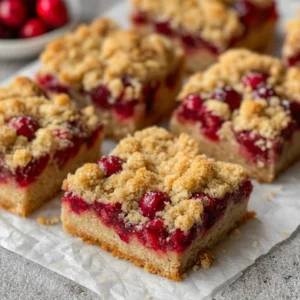 Moist Christmas Cranberry Bars Recipe