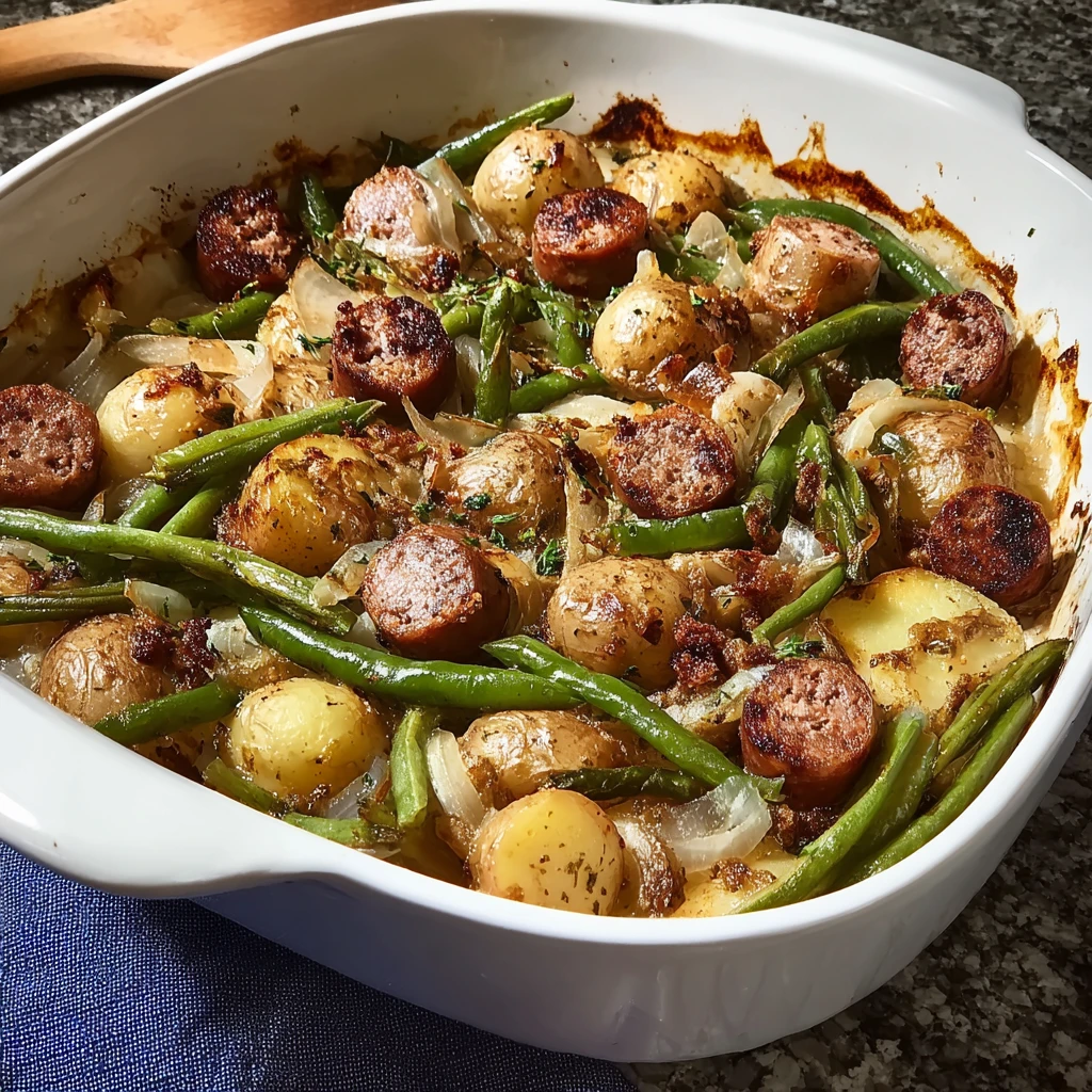 Sausage Green Bean Potato Casserole