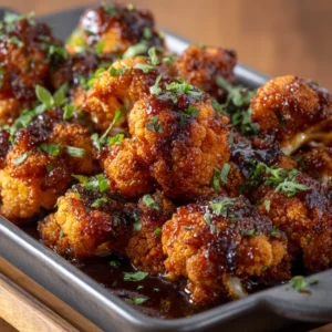 Sweet and Savory Glazed Baked Cauliflower