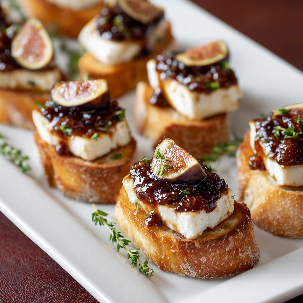 Fig & Brie Crostini – Elegant Holiday Appetizer