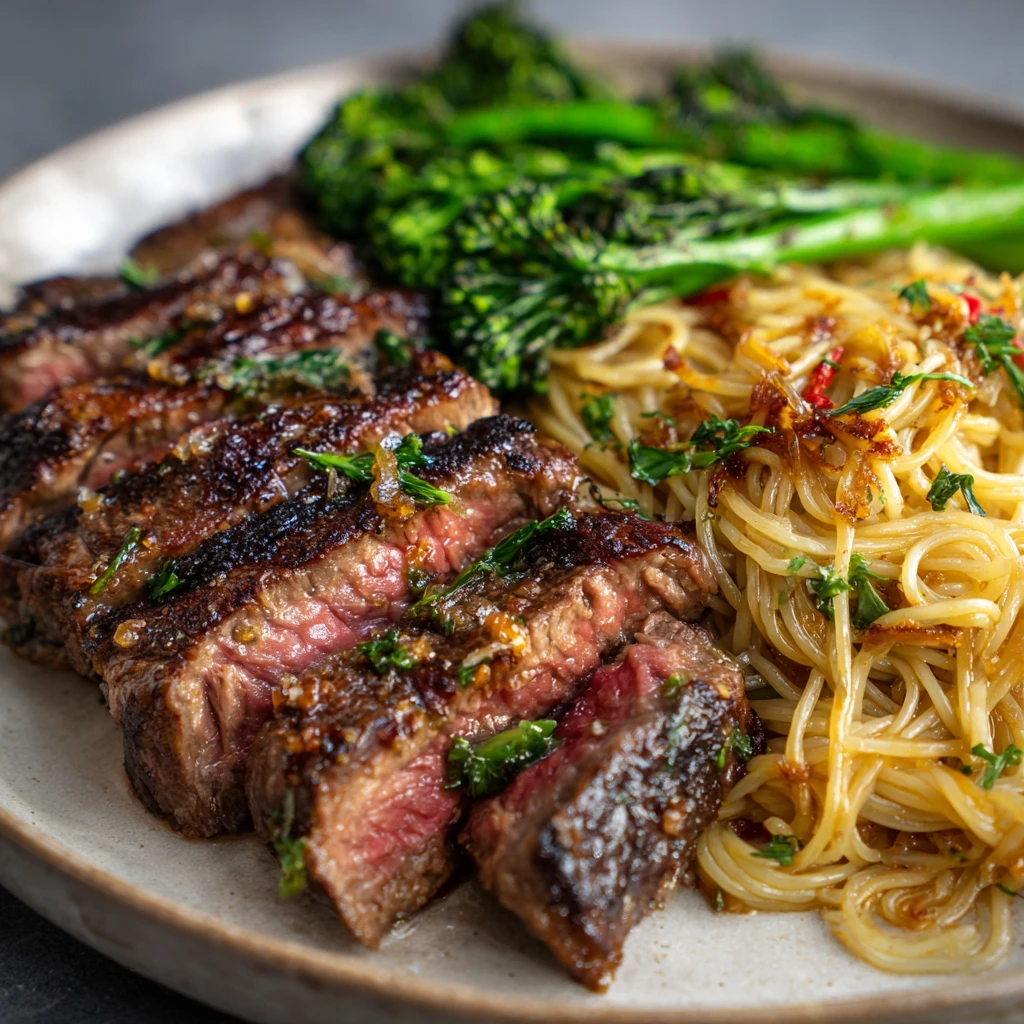 Garlic Butter Steak Lightning Noodles