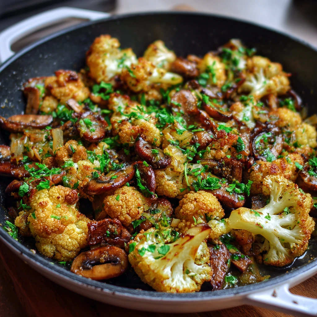 Garlic Cauliflower Mushroom Skillet: Quick & Delicious Dish