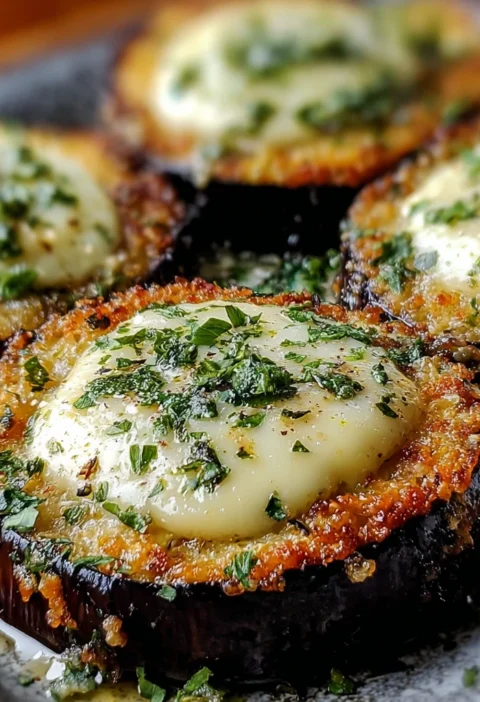 Garlic Herb Crusted Eggplant Slices Crunchy Guiltfree Delight