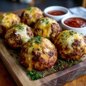Garlic Parmesan Cheeseburger Bombs