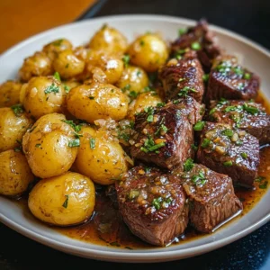 GARLIK BUTTER STEAK AND POTATOES HOME MADE